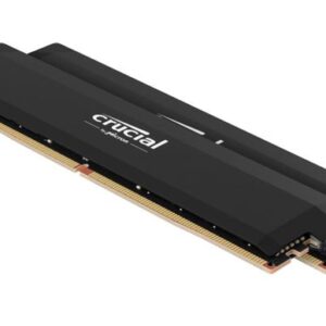 Crucial Pro 32GB (2x16GB) DDR5 UDIMM 6400MHz CL38 Black Heat Spreader Support In