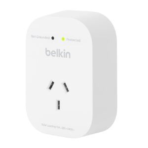 Belkin 1-Outlet Surge Protection - White (SRA010AU)