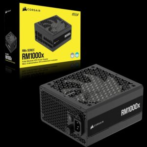 Corsair RMx Series RM1000x Cybenetics Gold ATX3.1 PCIe5.1 Fully Modular Power Su