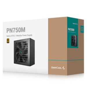 DeepCool PN750M 750W 80+ Gold Certified Fully Modular ATX Power Supply 120mm Fan