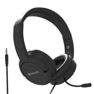 Verbatim Verbatim Multimedia Headset with ANC & Noise Cancelling Boom Mic - Blac