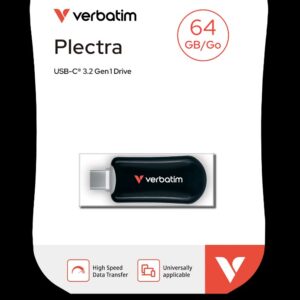 Verbatim Plectra USB-C Flash Drive Black 64GB