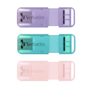 Verbatim Pop-Up 32GB USB 2.0 Triple Pack - Assorted Pastel Colours