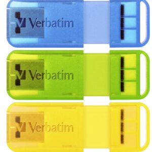 Verbatim Pop-Up 32GB USB 2.0 Triple Pack - Assorted Bright Colours